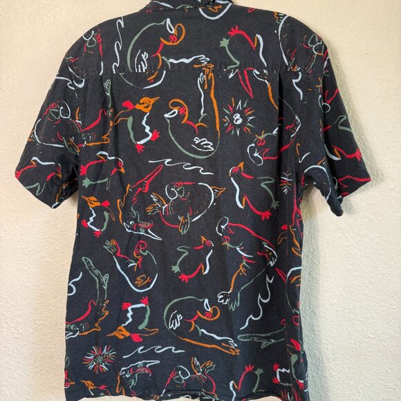Roark Gonzo Creatures Shirt \\ Men Medium //  Black Short Sleeve Classic Fit - Picture 9 of 9